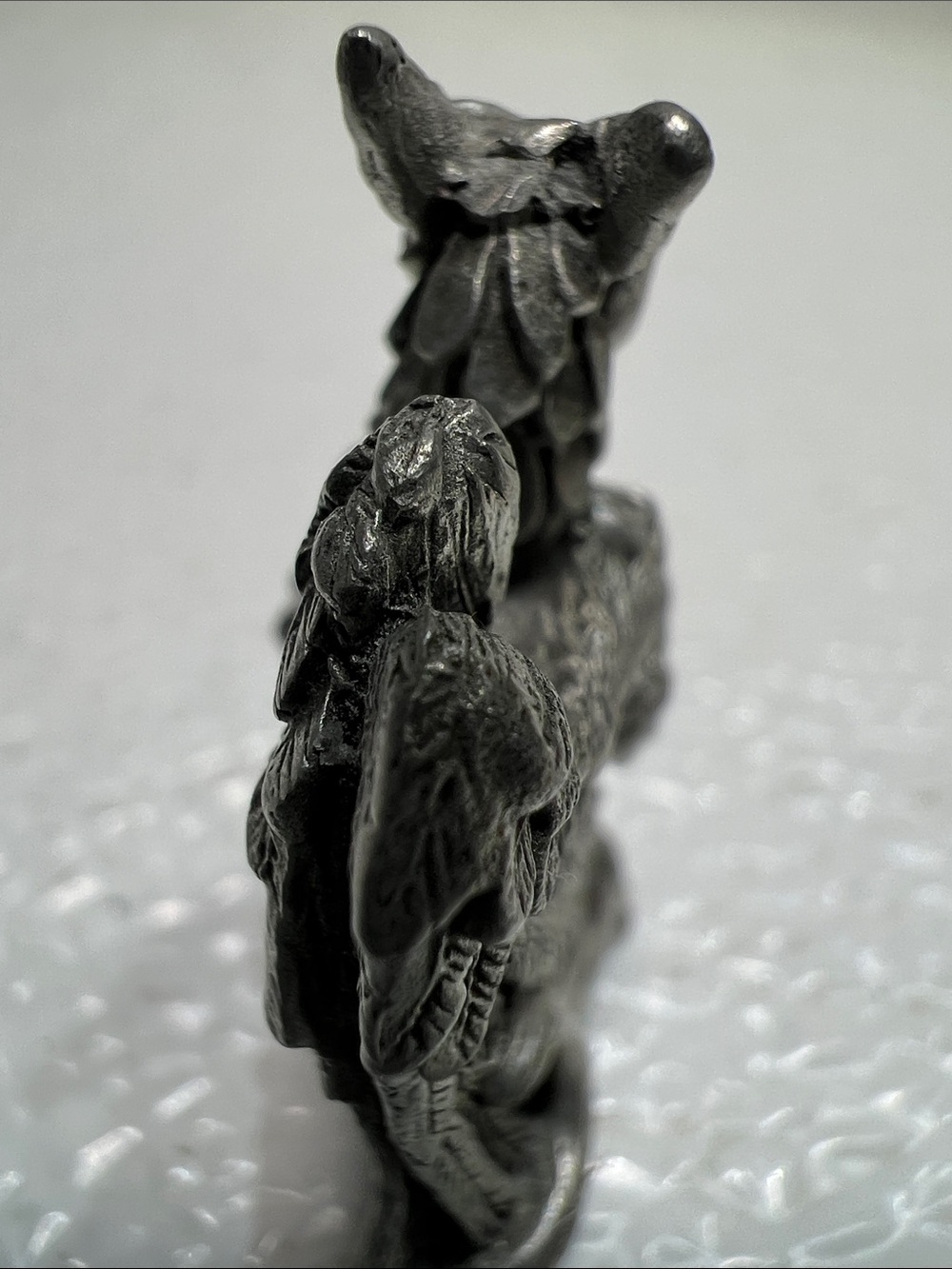 Vintage 80's Handcrafted Pewter Gryphon Figurine - Picture 4 of 5